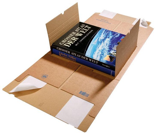 Medienverpackung Gigafix Maße 230x165x20-80mm braun SK-Verschluss TRANSPAK