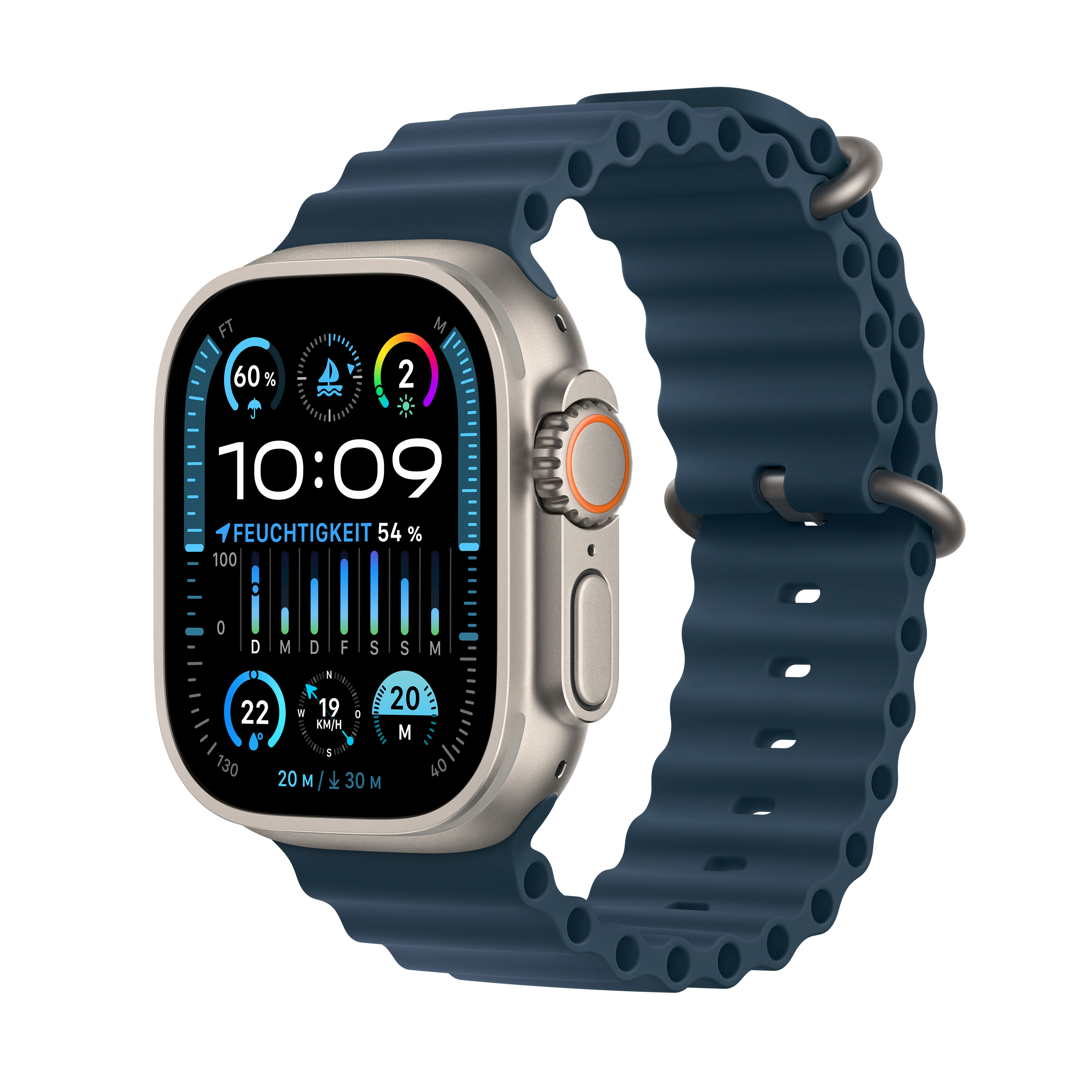Apple Watch Ultra 2 Titan mit Ocean Armband
