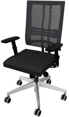 NowyStyl Bürodrehstuhl Net Motion Armlehne alu/sw