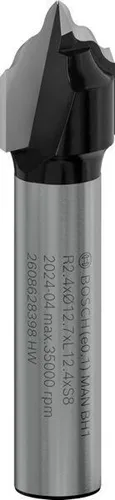 Bosch Profilfräser H Arbeits-L.12,7mm D.12,7mm L.46mm Schaft 8mm Radius 2,4mm