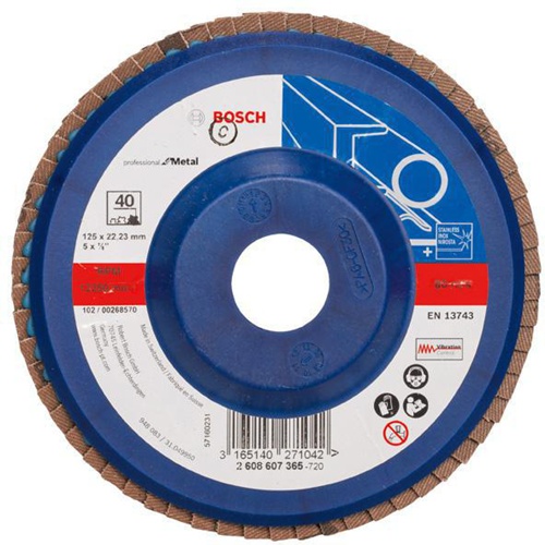 Bosch Fächerschleifscheibe X551 Expert for Metal Scheiben-D.125mm Körnung 40 Ku. 