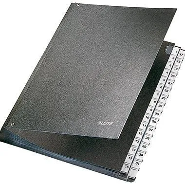 Leitz Pultordner 58310095 DIN A4 32Fächer Hartpappe schwarz