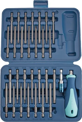 TECWERK Bitsortiment 30-tlg.Schlitz/PH/PZD/TX-BO/6Kt.