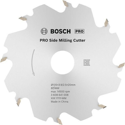 Bosch Scheibenfräser D.105mm Bohrungs-D.20mm B.4mm Zähne 8 f.GUF 4-22 A Prof./PSF 22A