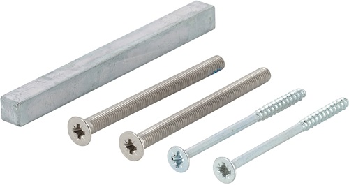 Bef-set.Sertos® GG-WC 60-65mm M5x75+4,0x70 4-KT.o.+8x100mm HOPPE