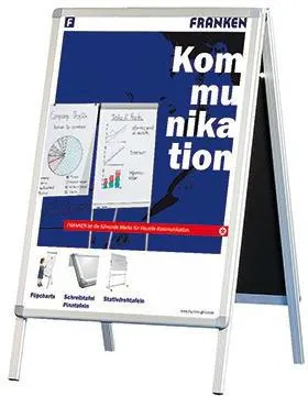 Franken Kundenstopper Standard BSA2 DIN A2 Aluminium silber