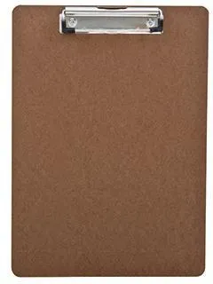 Klemmbrett 22,3x31,2cm Klemme silber Holzfaser braun