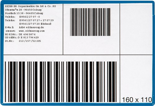 Etikettentasche B160xH110mm magn.10St./Pack EICHNER