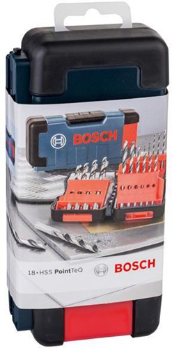 Bosch Metallspiralbohrer PointTeQ DIN388 18tlg. Arbeits-L.34-133mm D.1-10mm HSS Typ N