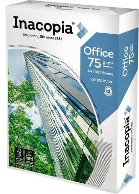 Inacopia Papier Office 020807511001 A4 75g 2fach gel. ws 500 Bl./Pack.