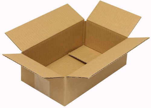 Faltkarton 1-wellig Höhenrillung Maße 240x140x75mm Qualität1.20 B braun TRANSPAK