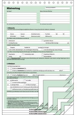 SIGEL Mietvertrag MV480 DIN A4 selbstdurchschreibend 2x3Blatt