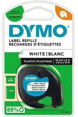 DYMO Schriftbandkassette LetraTag S0721660 12mmx4m sw auf ws