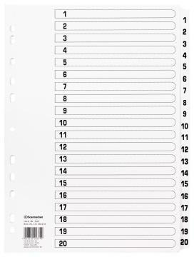 Soennecken Register Mylar 1607 1-20 weiß