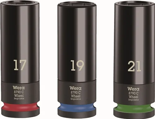 Kraftsteckschlüsselsatz Wheel Impaktor C Set 1 3-tlg.1/2 Zoll lang,6-kant WERA