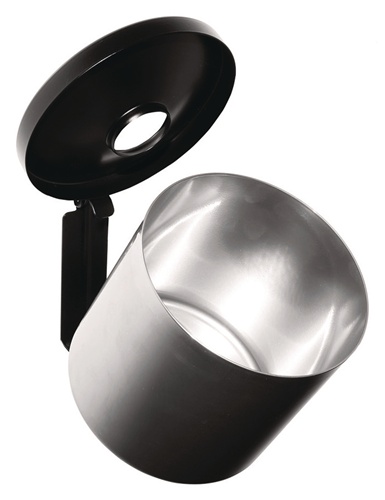 Wandascher Ø150xH145mm neusilber m.Kippvorrichtung TKG