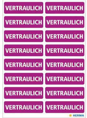 HERMA Hinweisetikett 15037 12,5x40mm Vertraulich 320 St./Pack.