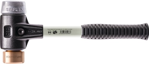 Schonhammer SIMPLEX hart Fiberglas Stahlguss Kupfer/Weichmetall silber HALDER