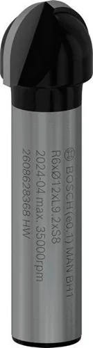 Bosch Hohlkehlfräser Arbeits-L.9,5mm D.12mm L.40mm Radius 6mm Schaft 8mm
