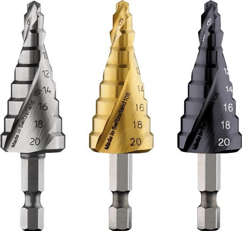 Bosch Stufenbohrer Stufen-D.4-20mmSchaft-D.1/4Zoll L.70,5mm HSS TiN-besch. 9 Stufen