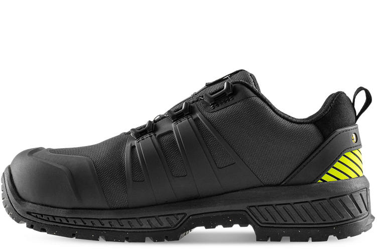 Fristads ComfortStep Sicherheitsschuh S7S Low wasserdicht - Anthrazitgrau/Neongelb Gr. 36