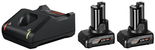 Bosch Akku-Set Spannung 12V Kap.6Ah m.2Akkus/Ladegerät