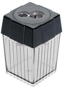 ALCO Doppelspitzdose 3015-11 quadratisch schwarz rauch