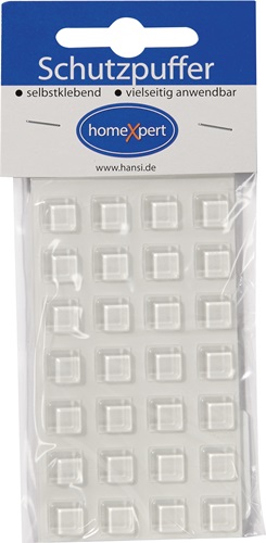 Schutzpuffer Clear 10mm Ku.transp.Quadrat selbstkl.