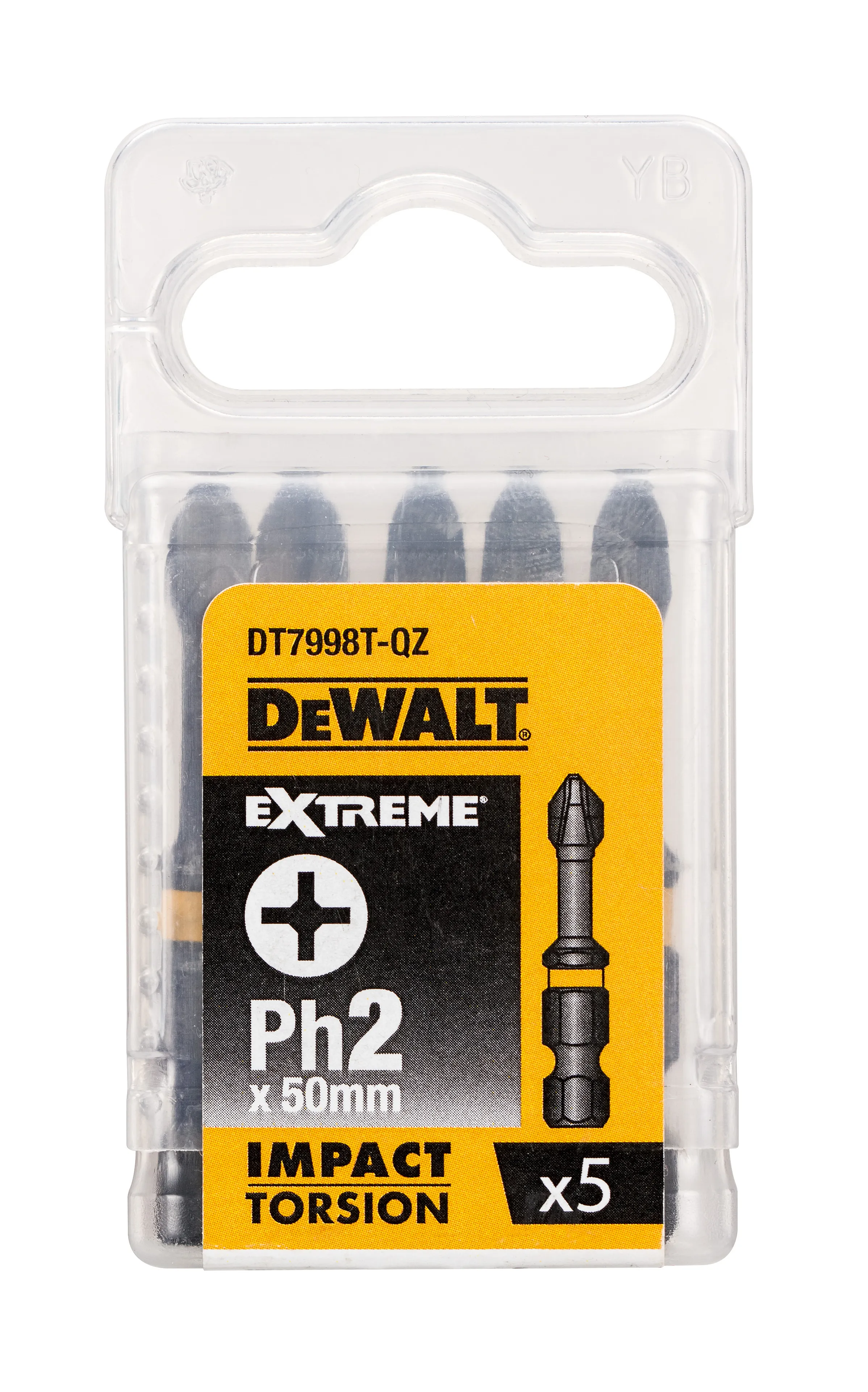 DEWALT DT7998T-QZ Torsion Bit schlagf. Ph2 50 mm 5 Stück