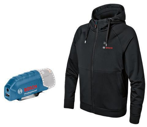 Bosch Hoodie GHH 12+18V XA Akku-Spannung 12V Gr.M schwarz m.Akku 