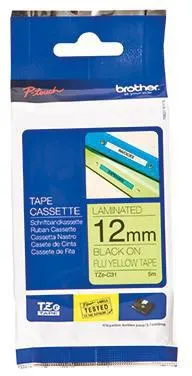 Brother Schriftbandkassette TZEC31 12mmx5m sw auf ge