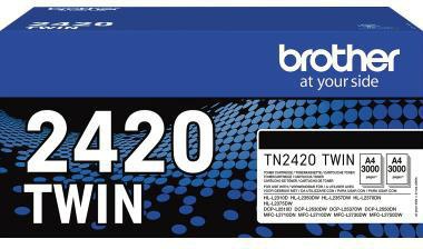 Brother Toner TN2420TWIN 3.000Seiten schwarz 2 St./Pack.