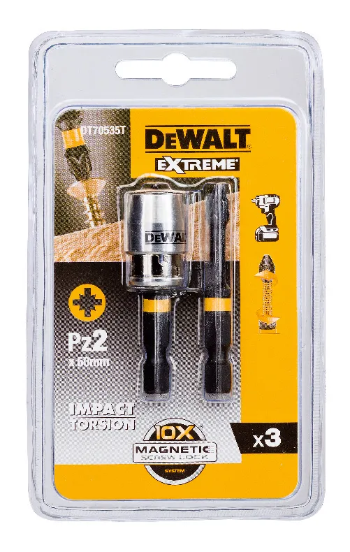 DEWALT DT70535T-QZ Bit-Set 3-tlg. schlagf. Pz2 50 mm