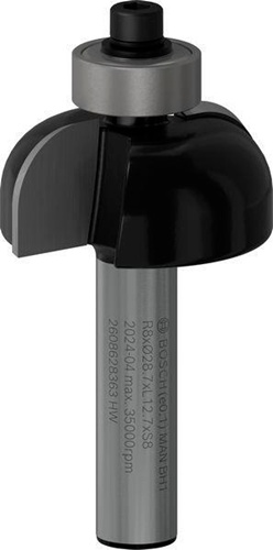 Bosch Hohlkehlfräser Arbeits-L.13mm D.24,7mm L.54mm Radius 8mm Schaft 8mm