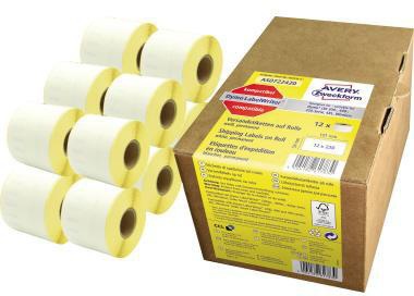 Avery Zweckform Etikett AS0722420 54x101mm ws 12Rollen 2.640St.