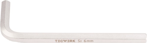 TECWERK Sechskantwinkelschraubendreher SW 6mm kurz 90x32mm 