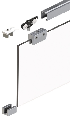 Schiebetürsystem MK-L 80 50kg GLT ESG 8mm Kompletts.HELM