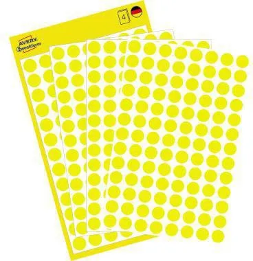 Avery Zweckform Markierungspunkt 3013 8mm gelb 416 St./Pack.