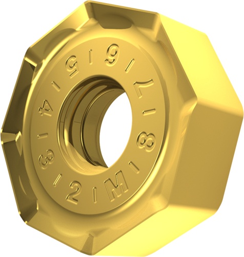 Fräswendeschneidplatte ISO ONMX 060508SR-M:M8330 D.5,7mm PVD beschichtet Gold