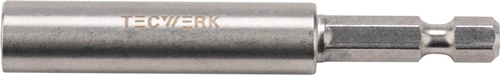 TECWERK Bithalter 1/4 Zoll F 6,3 1/4 Zoll C 6,3 Magnet,Spreng-Ri L.75mm 