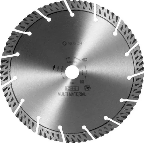 Bosch Diamanttrennscheibe EXPERT MultiMaterial D.230mm 22,23mm Schnitt-B.2,4mm