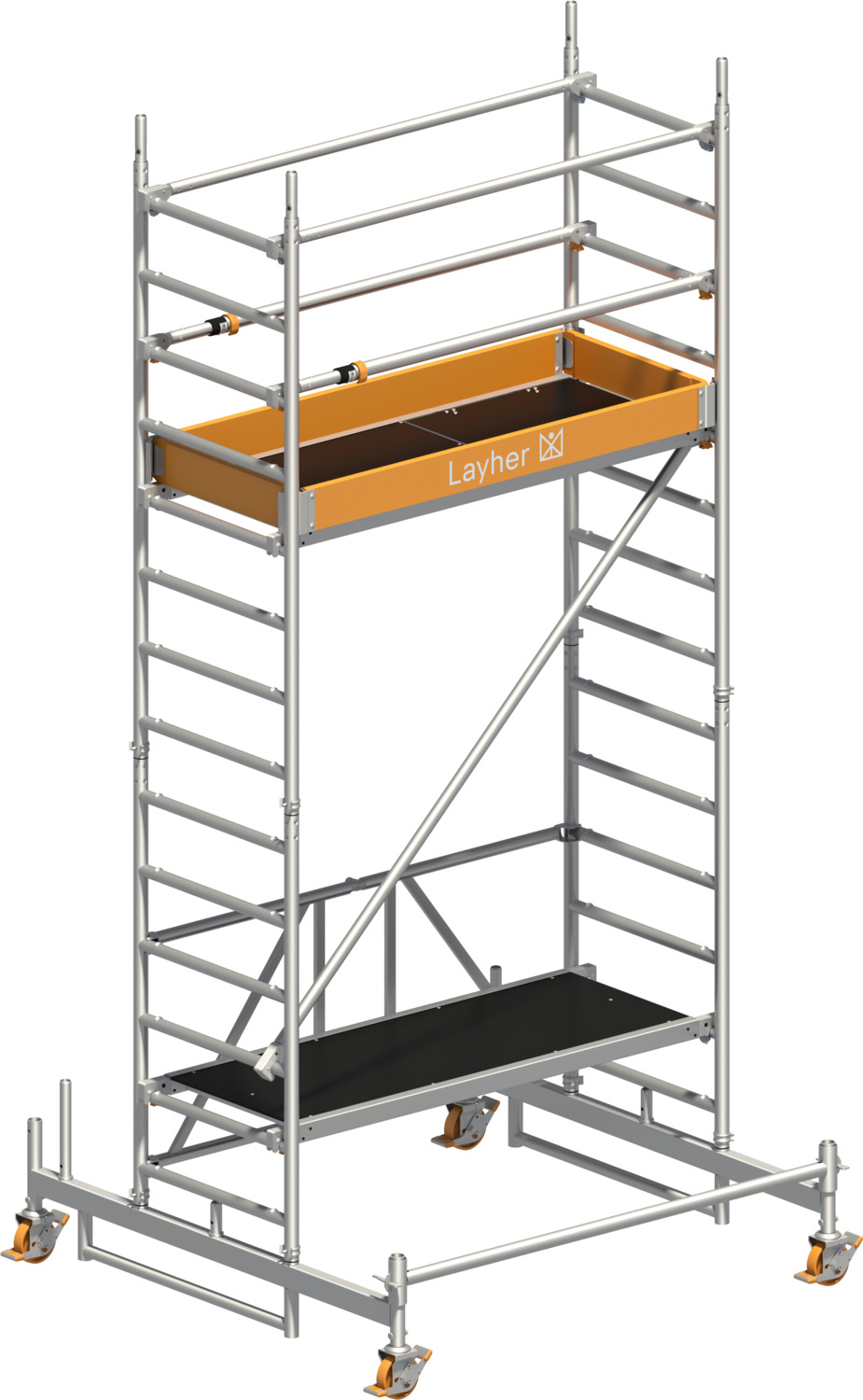 Layher Fahrgerüst Zifa P2 mit Uni Telegeländer