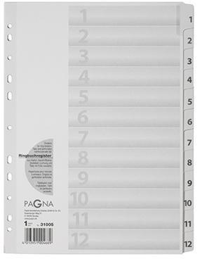 PAGNA Register 31005-08 1-12 DIN A4 12tlg ws