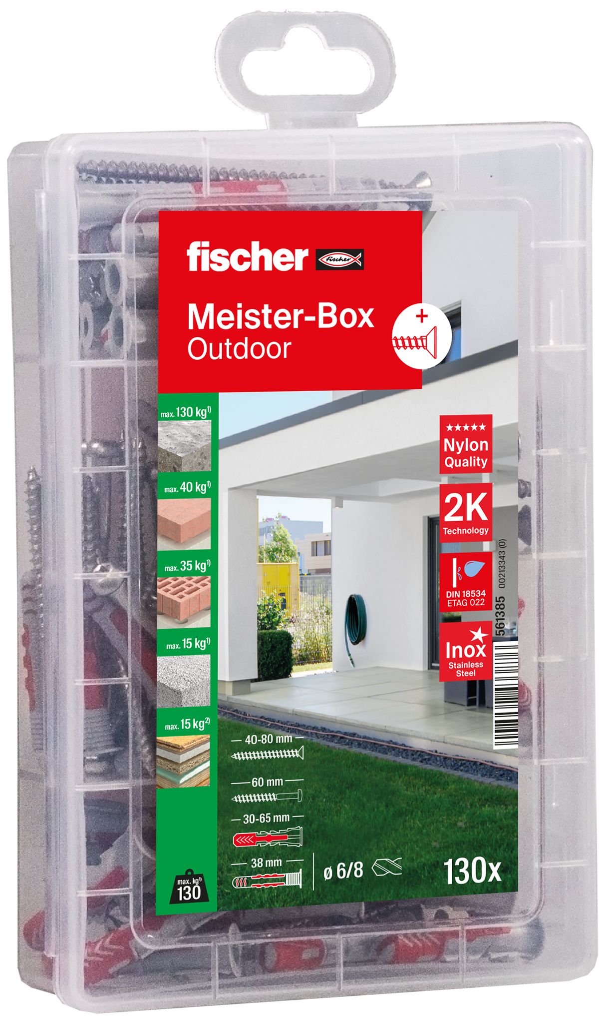 fischer Meister-Box Outdoor + Schraube (130 Teile)