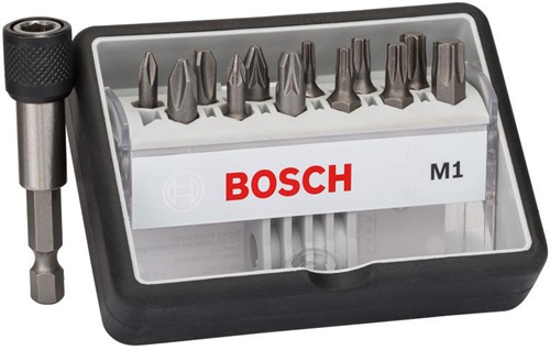 Bosch Schrauberbit-Set Robust Line M Extra-Hart 12+1tlg. L.25mm PH/PZ/T 1/4Zoll