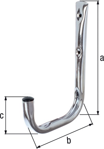 Wandhaken einfach A.150mm STA verz.H.215mm D.18mm GAH