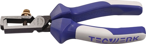 Abisolierzange L.160mm pol.Mehrkomp.-Hülle m.Öffnungsf.TECWERK