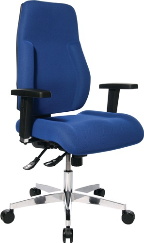 Bürodrehstuhl Punktsynchr.-T.blau 430-510mm Trgf.110kg TOPSTAR