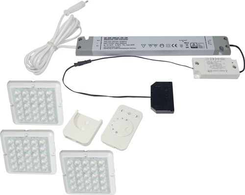 Anbauleuchten-Set Matrix emotion warmweiß 12V 2 W Rahmenfarbe VA L&S