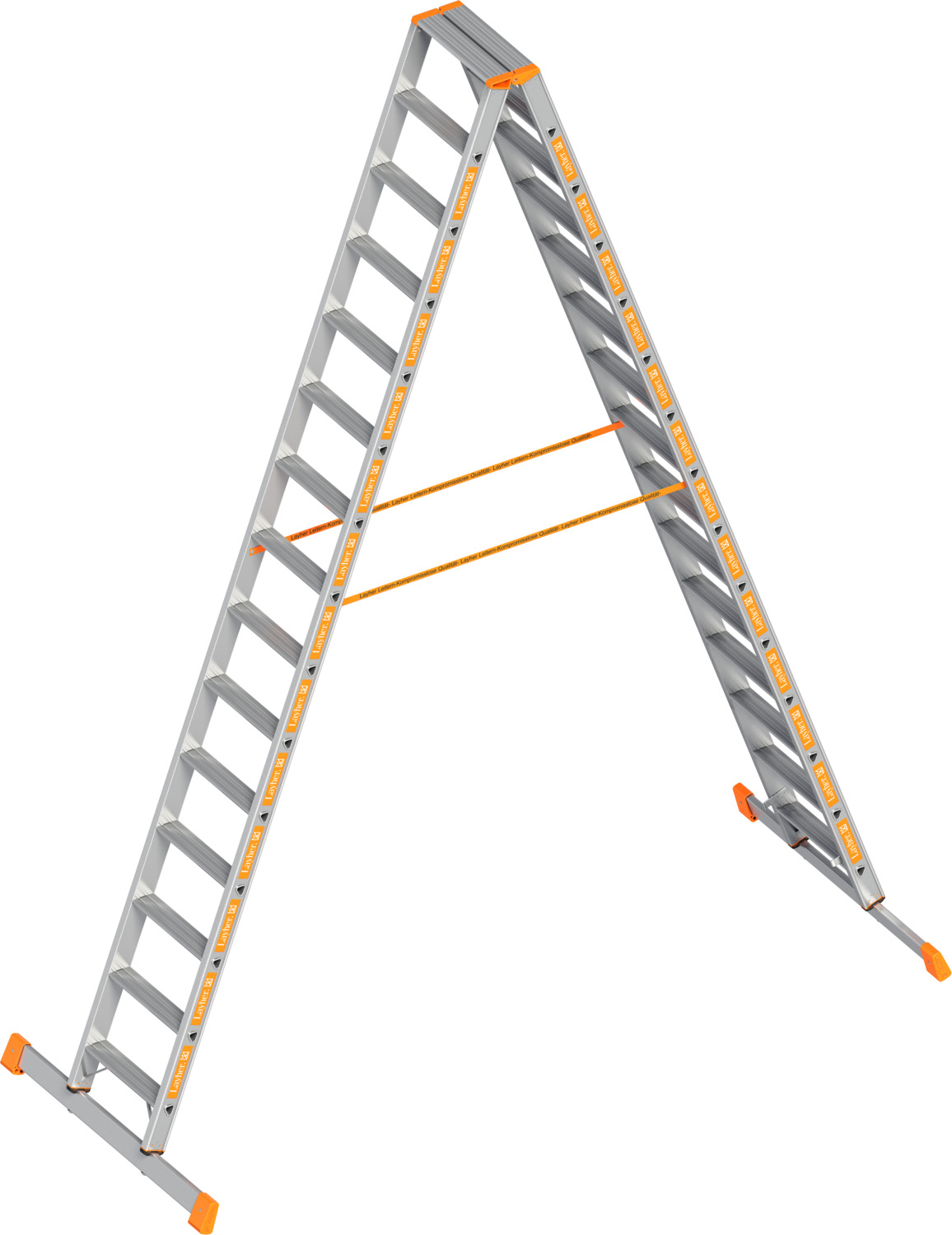 Layher Stufenstehleiter TOPIC 1043.1 2x15 Stufen